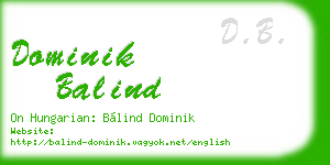 dominik balind business card