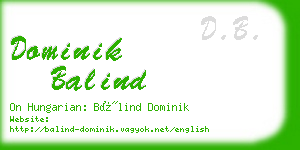 dominik balind business card